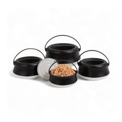 4 Piece Hot Pot Set Black