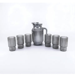 7 Piece Glassware Set Grey